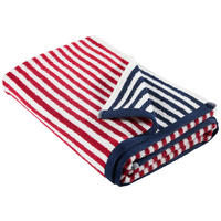 DUSCHTUCH 70/140 cm  - Blau/Rot, Textil (70/140cm) - Esposa