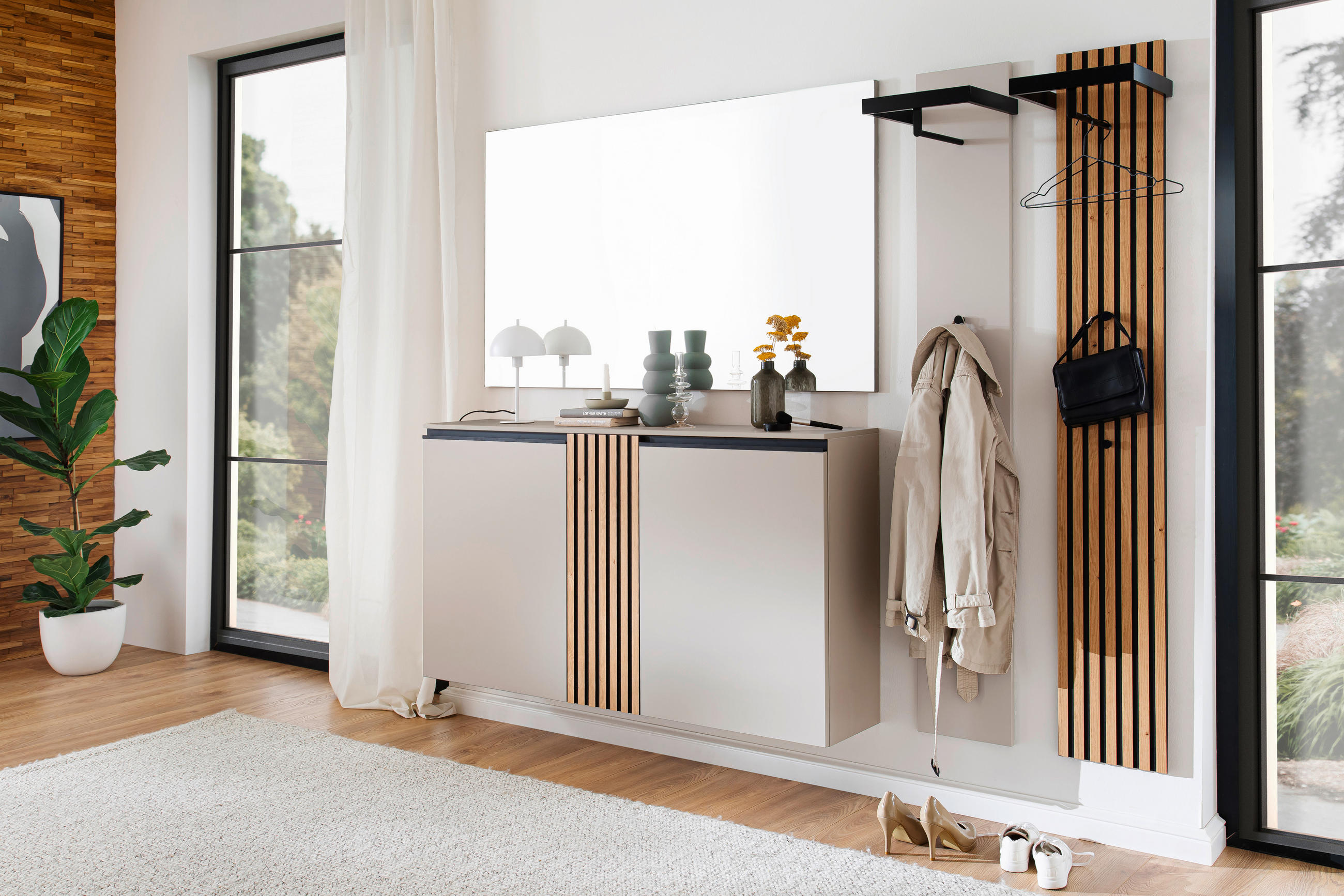 GARDEROBENPANEEL in 31/180/30 cm - Eiche Bianco, Design, Holz/Holzwerkstoff (31/180/30cm) - Moderano