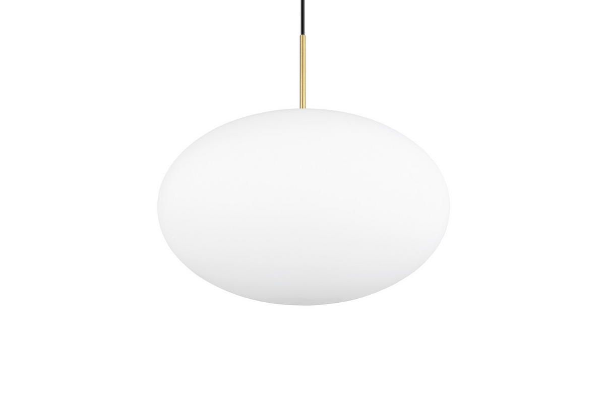 PENDELLEUCHTE 40/150 cm    - Weiss/Messingfarben, Konventionell, Glas/Metall (40/150cm) - Trio Leuchten