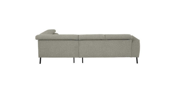 ECKSOFA in Struktur Greige  280/205 cm  - Greige/Schwarz, Design, Textil/Metall (280/205cm) - Xora