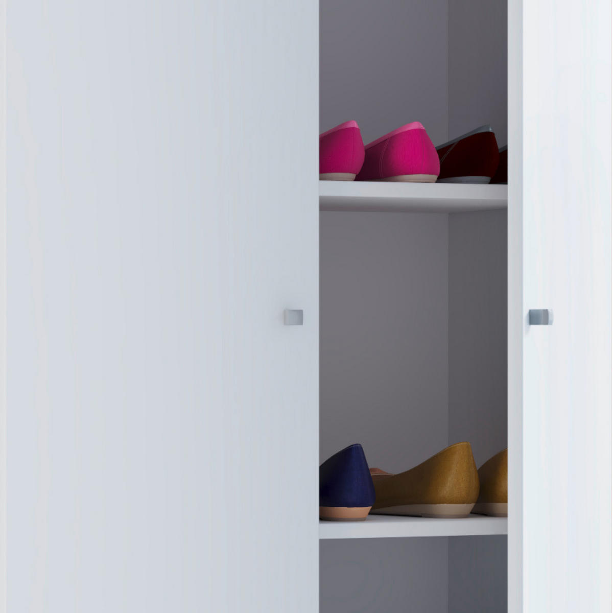 MEHRZWECKSCHRANK 70/178/40 cm  in Weiß  - Silberfarben/Schwarz, Basics, Holzwerkstoff/Kunststoff (70/178/40cm) - MID.YOU
