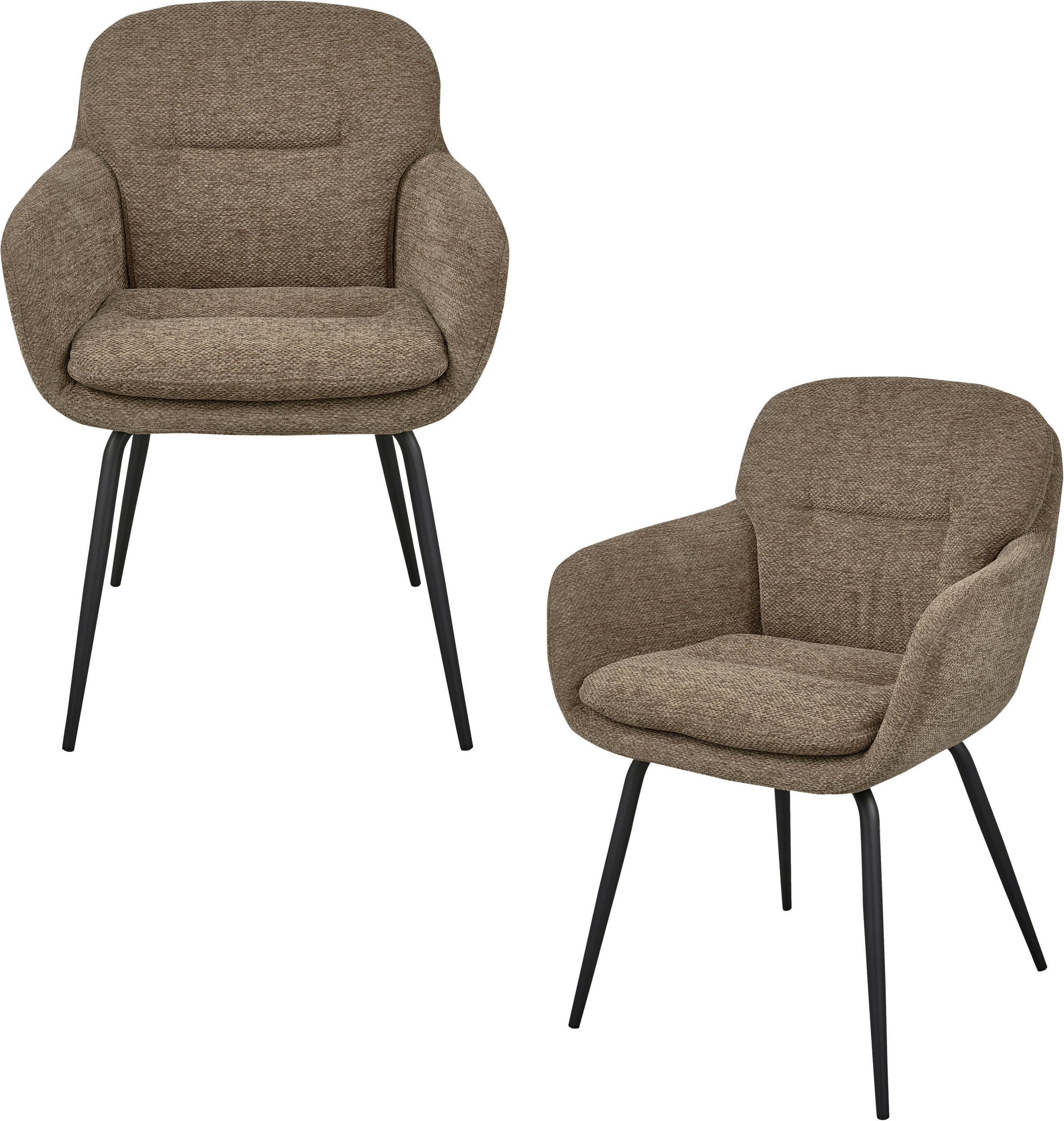 Livetastic Armlehnstuhl-Set Runa Sand 57x82x59 cm