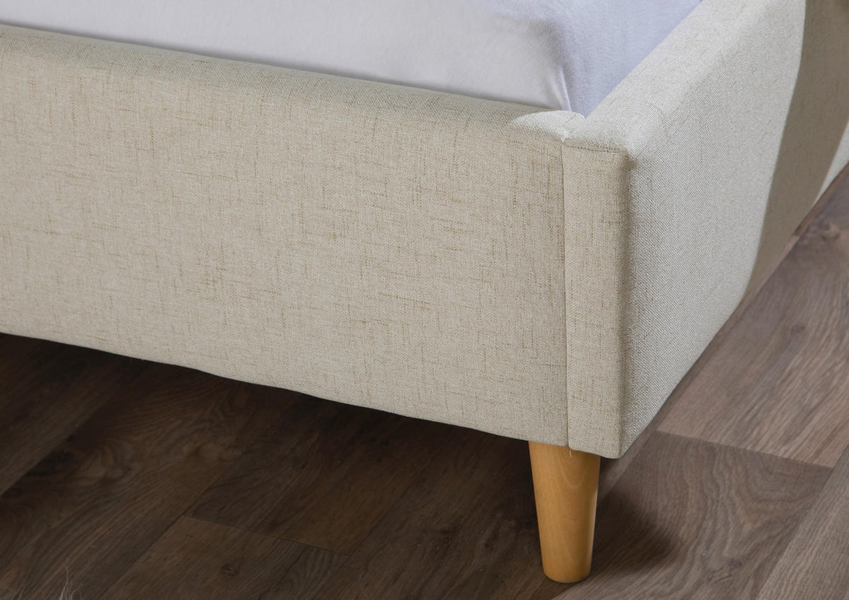 POLSTERBETT 160/200 cm,  in Beige,  - Beige/Naturfarben, MODERN, Holz/Textil (160/200cm) - Livetastic