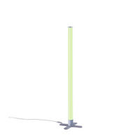 PODNA LED LAMPA Ringo  - srebrna, Dizajnerski, plastika (24,5/24,5/103cm)