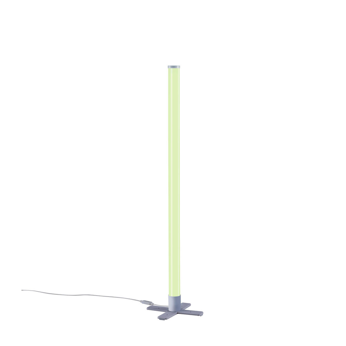 PODNA LED LAMPA Ringo  - srebrna, Dizajnerski, plastika (24,5/24,5/103cm)