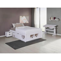 ENOPOSTELJNA SOBA, bela  - modra/bela, Moderno, leseni material/les - MID.YOU