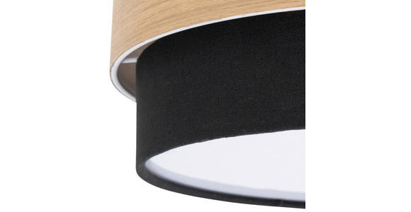 DECKENLEUCHTE  37/18 cm    - Schwarz, MODERN, Holz/Kunststoff (37/18cm) - Novel