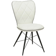 STOLICA - bijela/siva, Design, metal/tekstil (49/90/61cm) - Hom`in