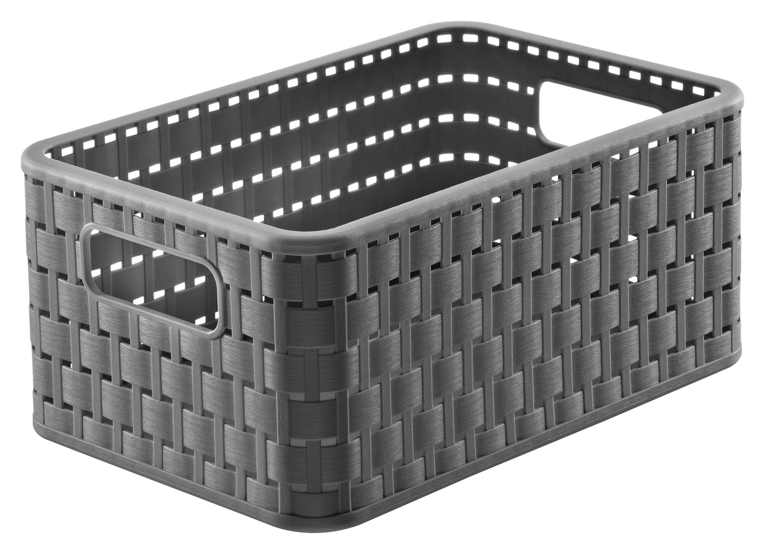 KORB  - Anthrazit, Basics, Kunststoff (28/18,5/12,6cm) - Rotho