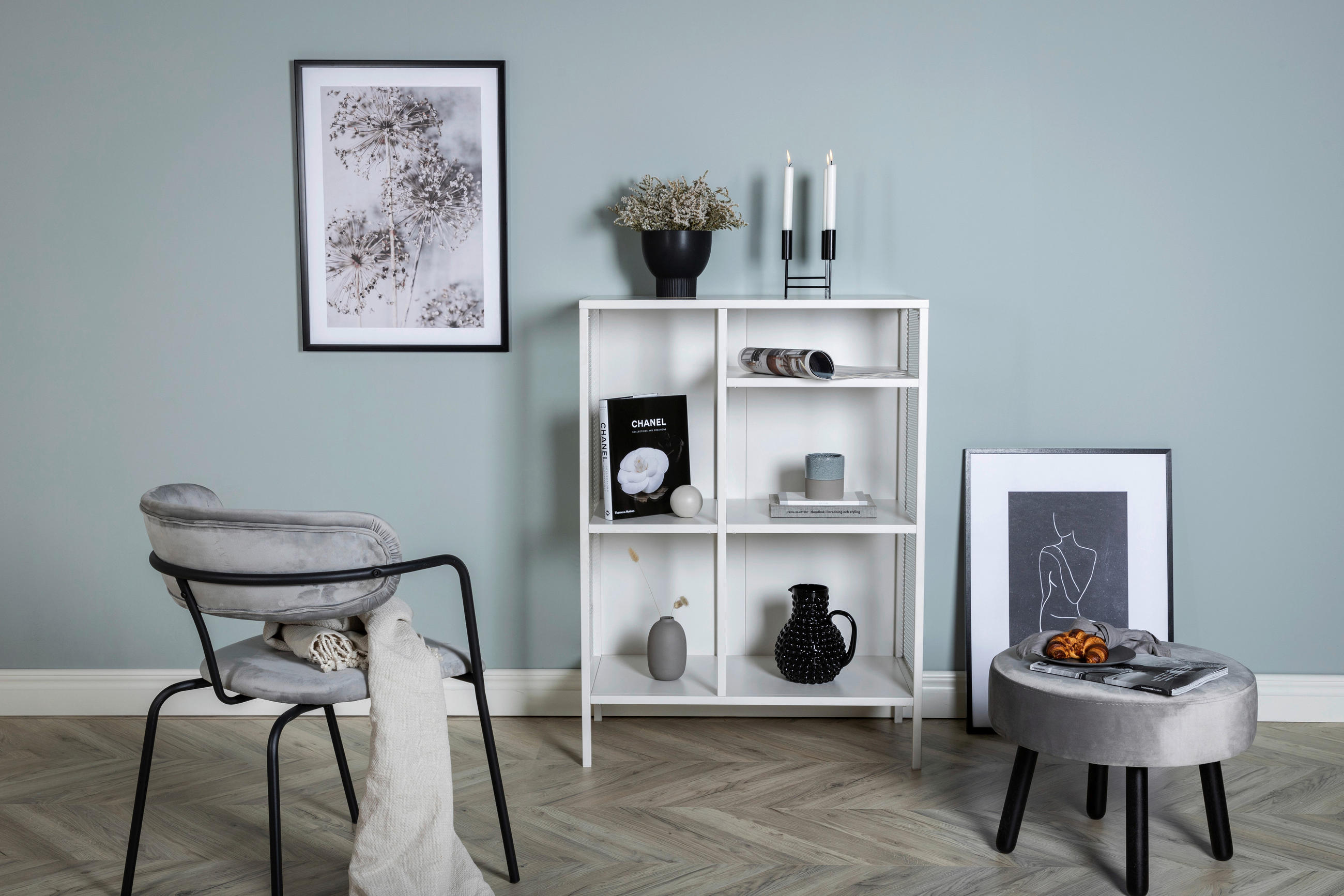 BOKHYLLA i 80/110/40 cm vit  - vit, Design, metall (80/110/40cm) - Livetastic