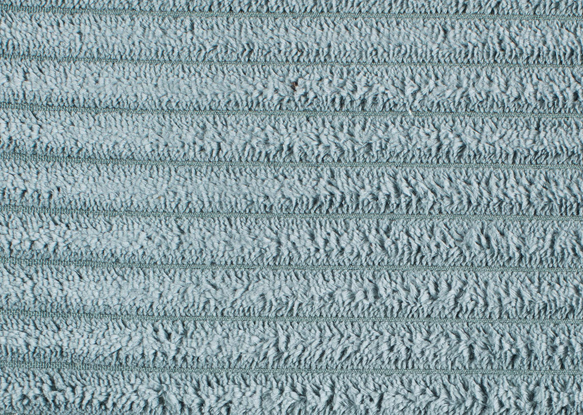 ECKSOFA in Cord Hellblau  - Edelstahlfarben/Hellblau, Konventionell, Textil/Metall (200/248cm) - Beldomo System