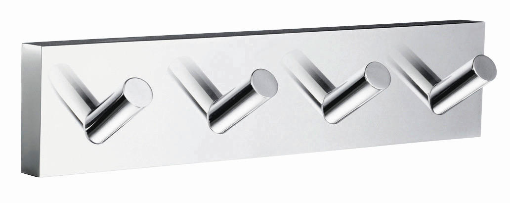 HAKENLEISTE  in Chromfarben  - Chromfarben, Basics, Metall (17,8/4,5cm)