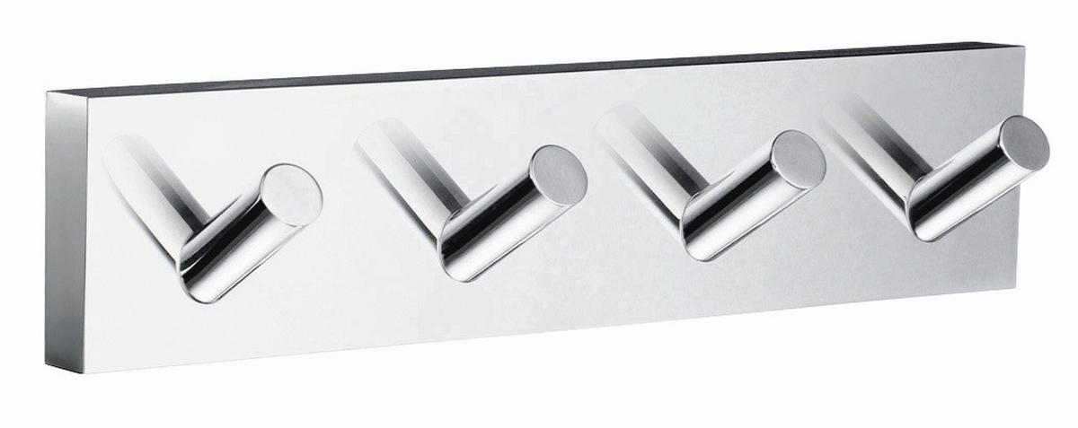 HAKENLEISTE  in Chromfarben  - Chromfarben, Basics, Metall (17,8/4,5cm)