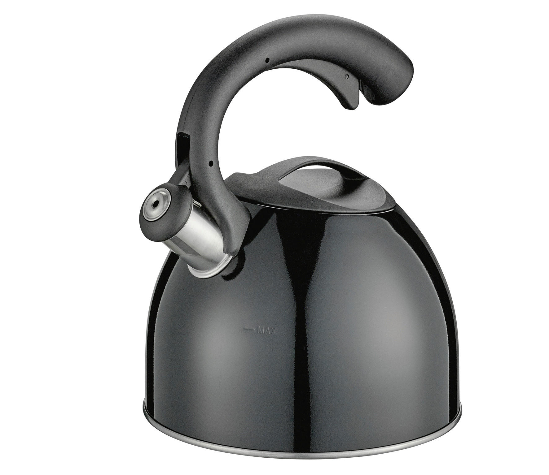 WASSERKESSEL  - Schwarz Hochglanz, Basics, Metall (19,5/24,5cm) - Cilio