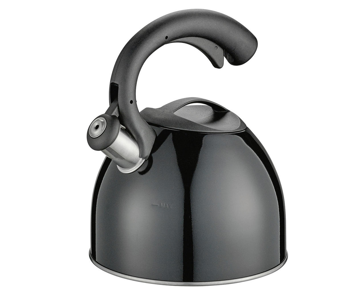 WASSERKESSEL  - Schwarz Hochglanz, Basics, Metall (19,5/24,5cm) - Cilio