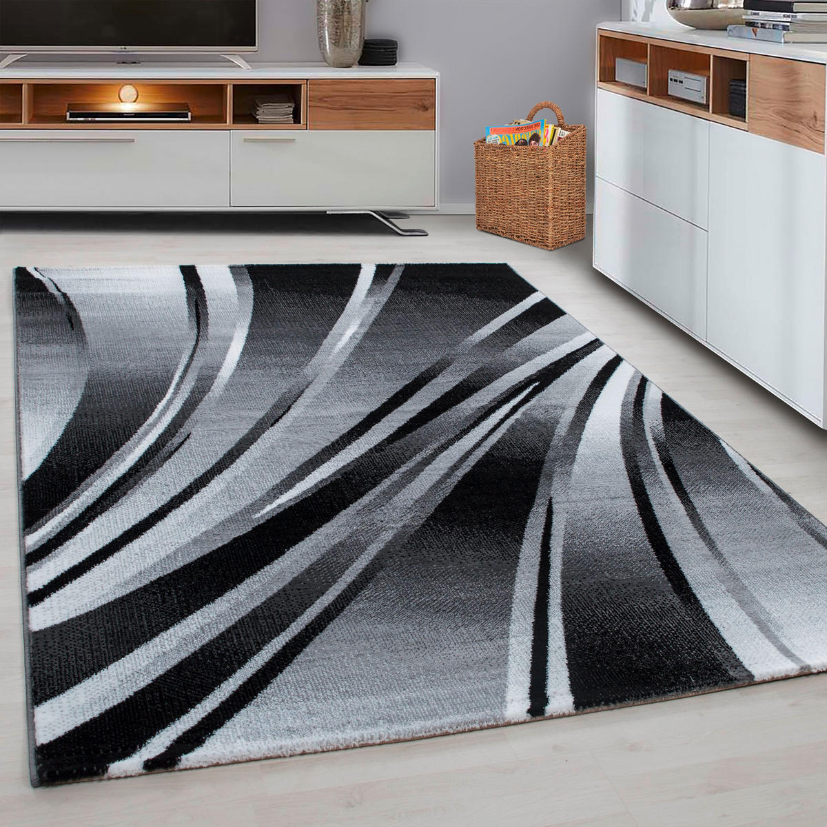 TKANI TEPIH 200/290 cm   crna  Parma  - crna, Konvencionalno, tekstil (200/290cm)
