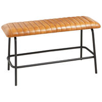 KLOP, kovina, usnje rjava, črna  - črna/rjava, Trend, kovina/usnje (85/49/35cm) - Landscape