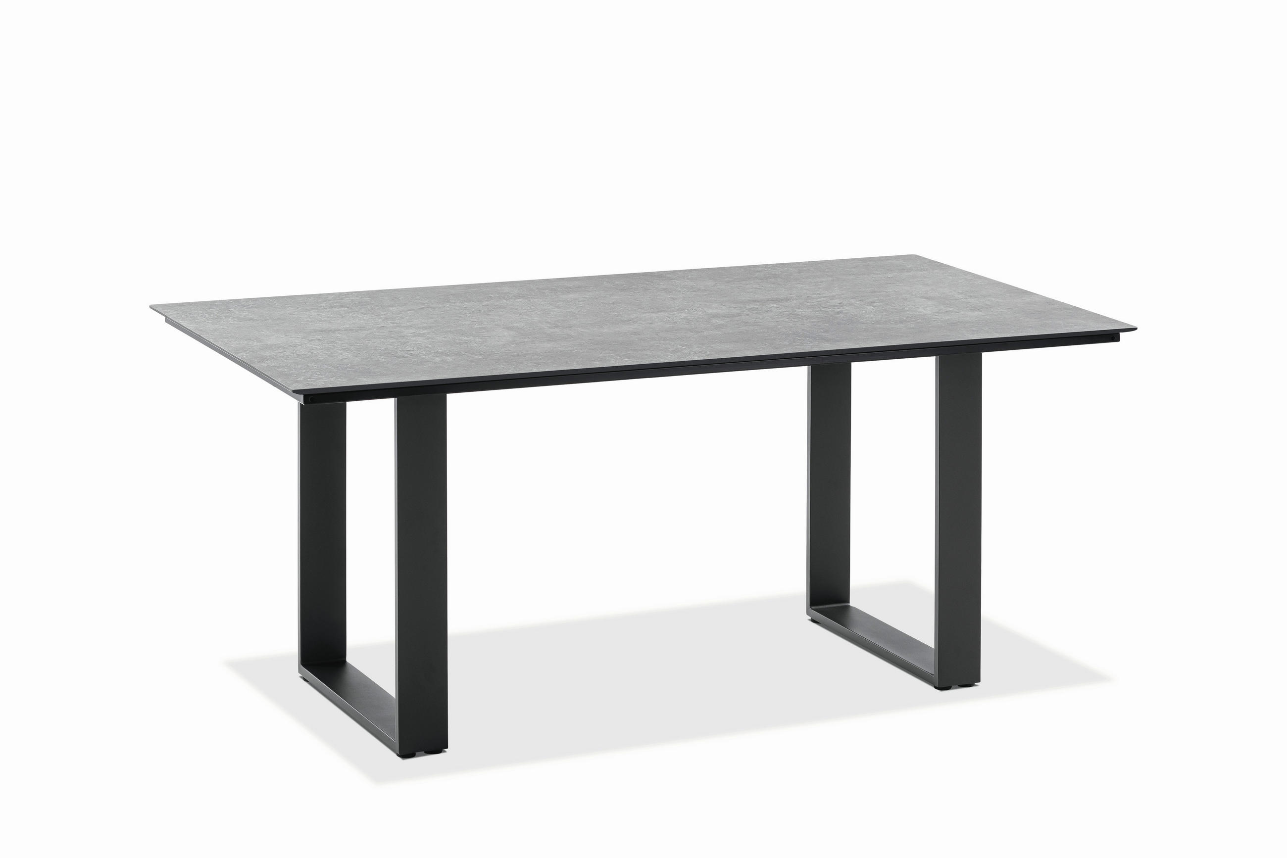 GARTENTISCH Kunststoff Anthrazit, Grau rechteckig  - Anthrazit/Grau, Design, Kunststoff/Metall (160/95/76cm)