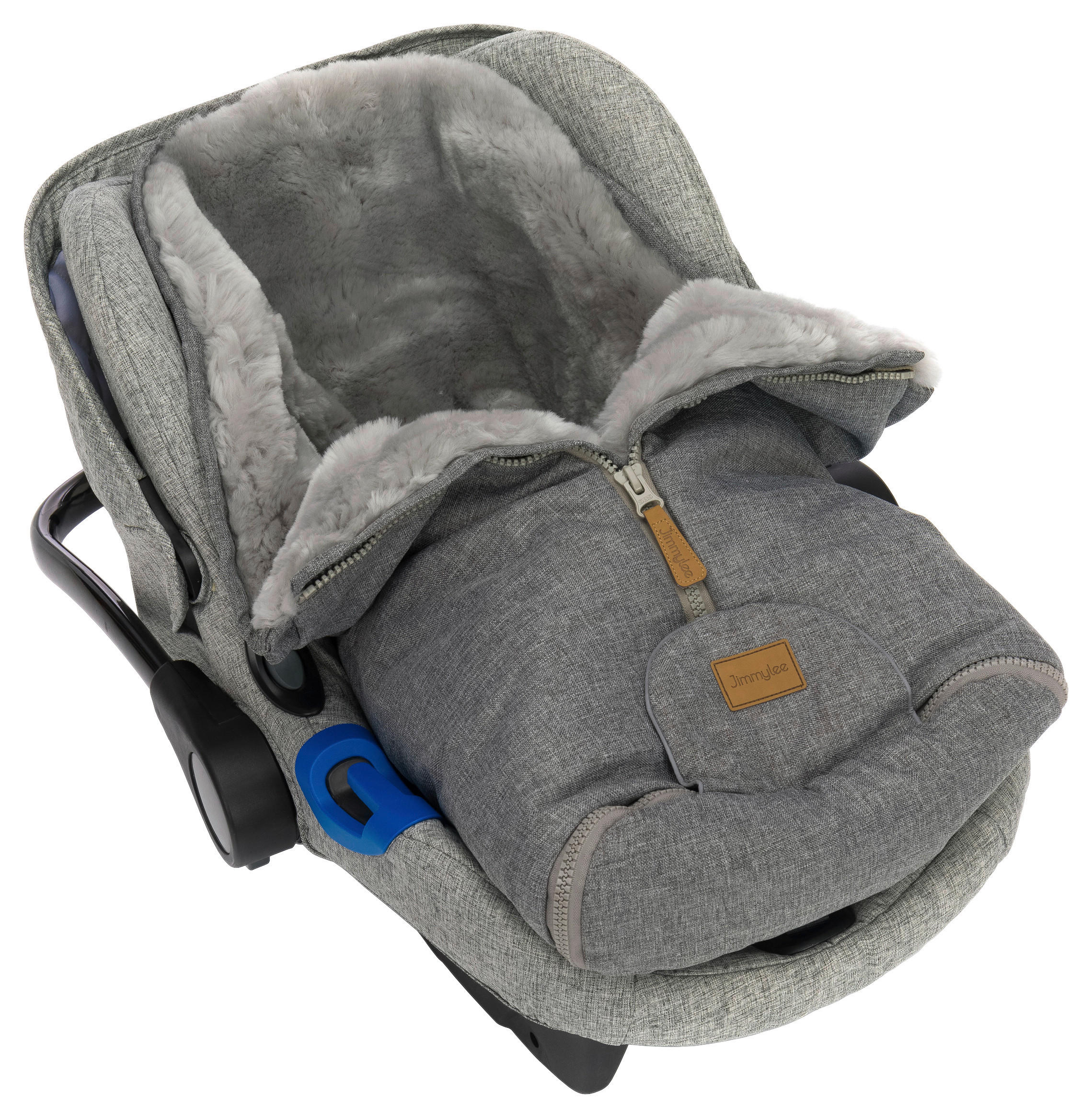 BABYSCHALEN-FUßSACK  - Grau, Basics, Kunststoff/Fell (45/80cm) - Jimmylee
