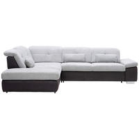 HÖRNSOFFA i chenille svart, aluminiumfärg  - kromfärg/aluminiumfärg, Design, metall/textil (260/312cm) - Beldomo Style