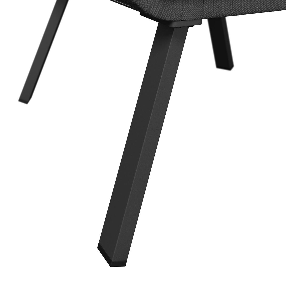 LOUNGEGARNITUR Aluminium  - Anthrazit/Schwarz, MODERN, Glas/Textil (125/74/74cm) - Ambia Garden