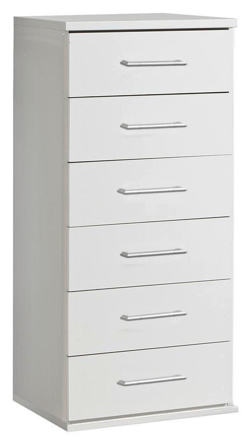 KOMODA, bílá, 46/103/40 cm - bílá/barvy hliníku, Konvenční, kompozitní dřevo/plast (46/103/40cm) - MID.YOU