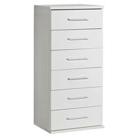 KOMODA, biela, 46/103/40 cm - biela/hliníková, Konventionell, kompozitné drevo/plast (46/103/40cm) - MID.YOU