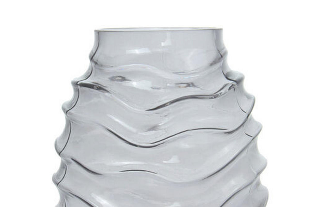 VAS  - grå, Design, glas (16/25,5/16cm) - Kayoom