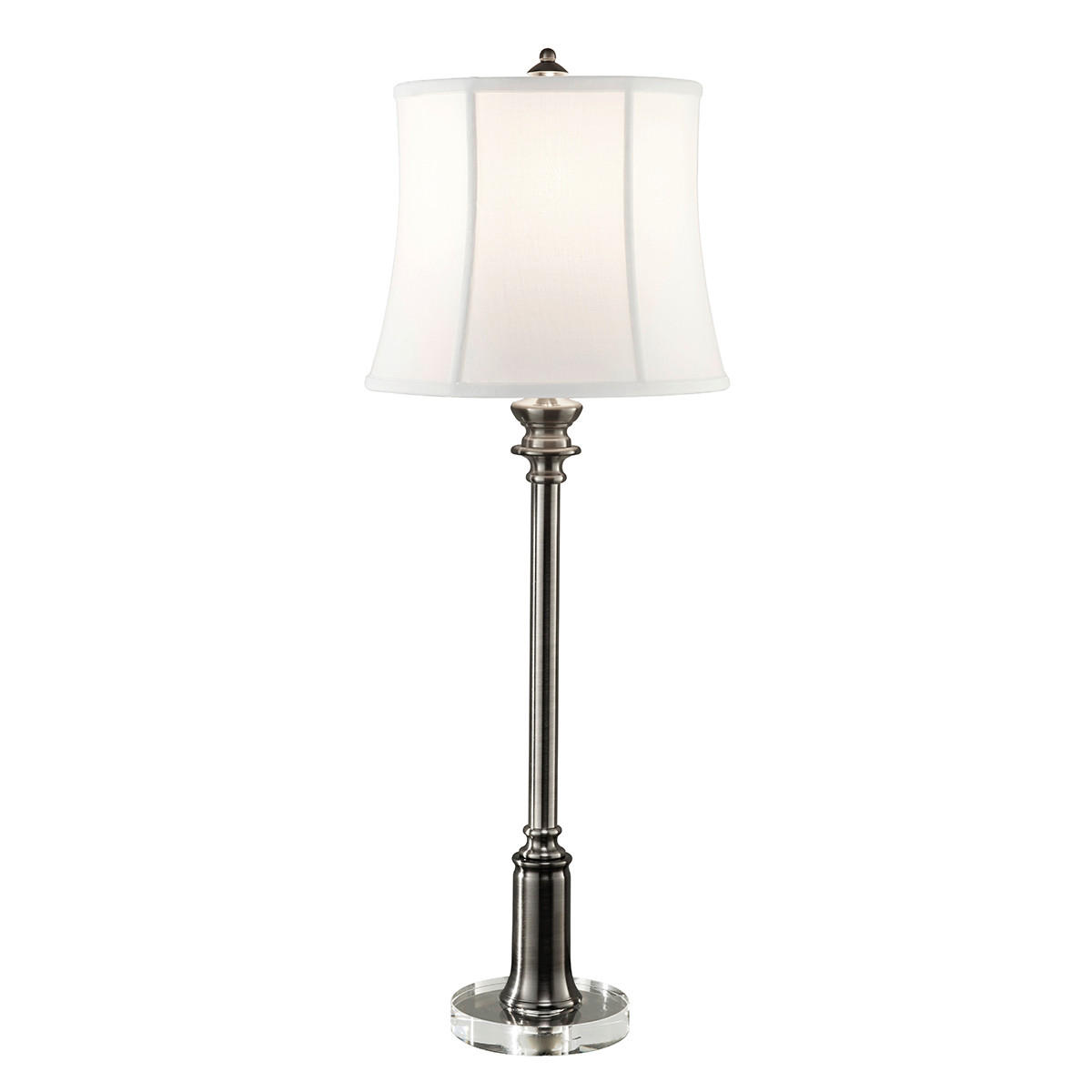 TISCHLEUCHTE - Nickelfarben, Konventionell, Textil/Metall (30.5/81.3cm) - Elstead Lighting