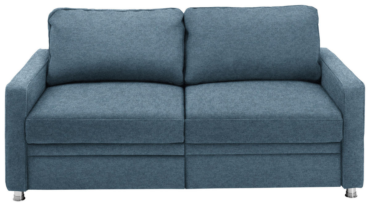 SCHLAFSOFA  in Blau  - Blau, KONVENTIONELL, Textil/Metall (206/90/100cm) - Beldomo Style