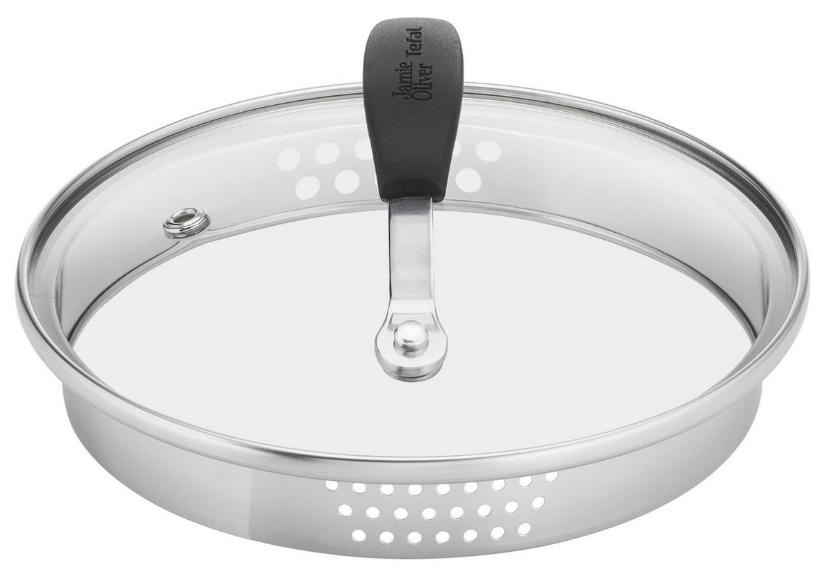 STEKPANNA   25 cm  - stålfärgad/transparent, Design, metall/glas (25cm) - Tefal