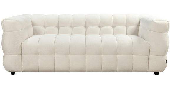 3-SITZER-SOFA Struktur Naturfarben - Schwarz/Naturfarben, Design, Kunststoff/Textil (218/71/90cm) - Carryhome