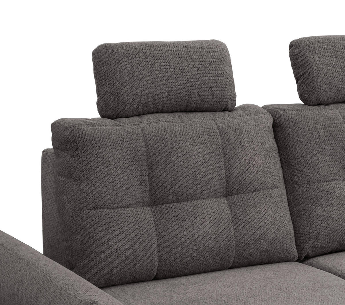 ECKSOFA in Chenille Graubraun  - Graubraun/Hellgrau, Modern, Holz/Textil (250-280/176cm) - Livetastic