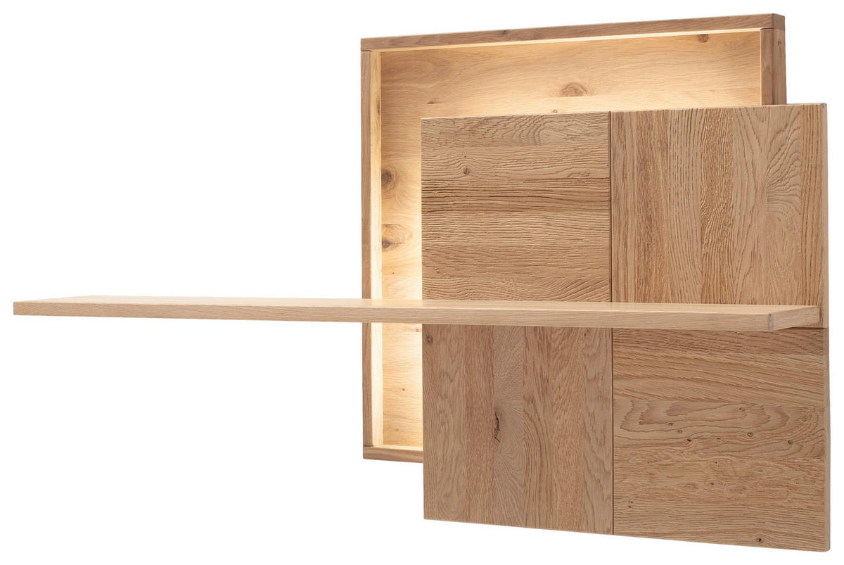 WANDBOARD in 120/69/26 cm Eiche Bianco  - Eiche Bianco, Design, Holz/Holzwerkstoff (120/69/26cm) - MID.YOU