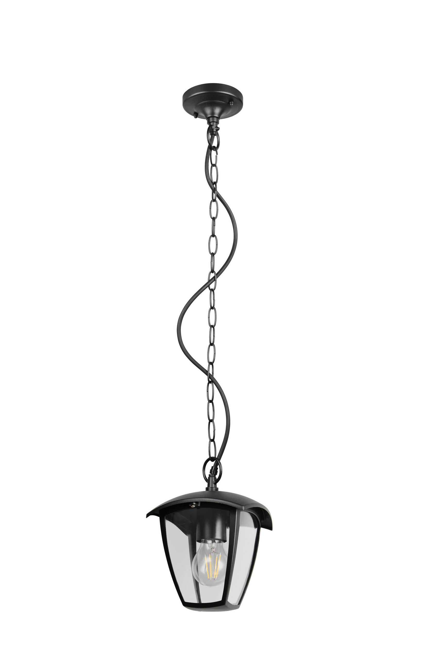 Trio Leuchten AUßENHÄNGELEUCHTE Klar, Schwarz 17x82x17 cm