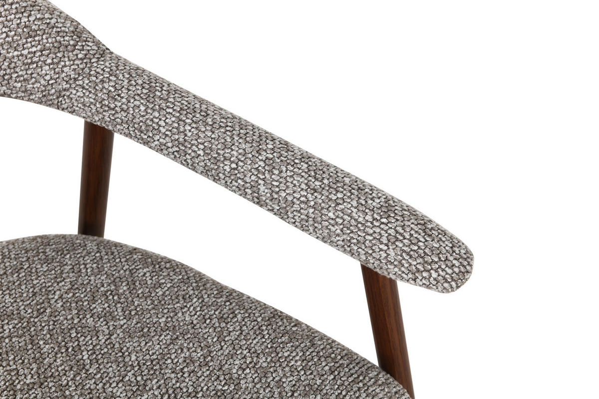 ARMLEHNSTUHL  in Eisen Bouclé  - Eichefarben/Beige, Basics, Holz/Textil (59/75/62cm) - Livetastic