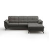 ECKSOFA ZORA E Anthrazit Echtleder  - Anthrazit/Schwarz, MODERN, Leder/Metall (262/164cm) - Sit & More