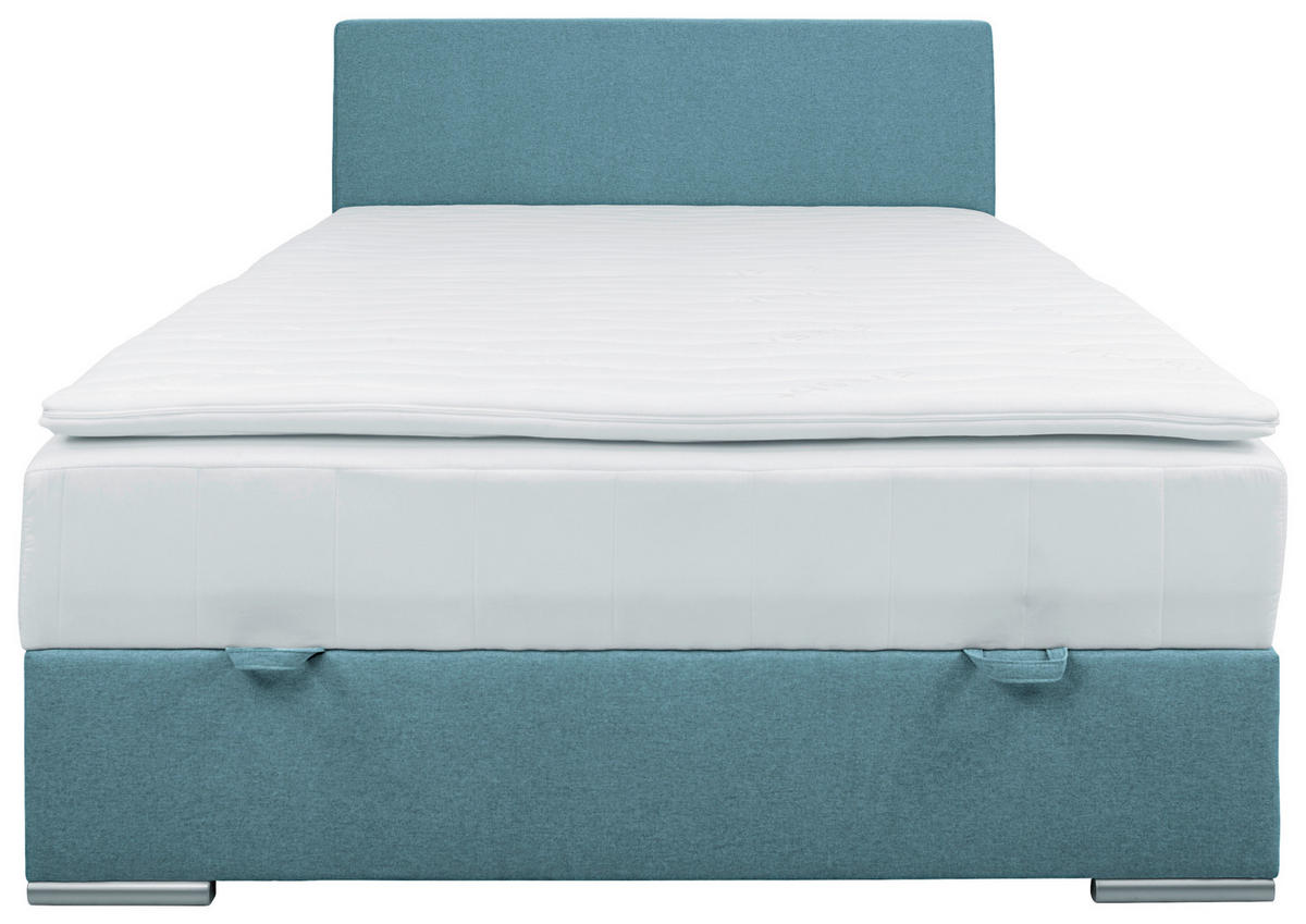 BOX KREVET BEZ OPRUGA 90/200 cm     petrolej plava  - boja hroma/petrolej plava, Konvencionalno, tekstil/plastika (90/200cm) - Carryhome
