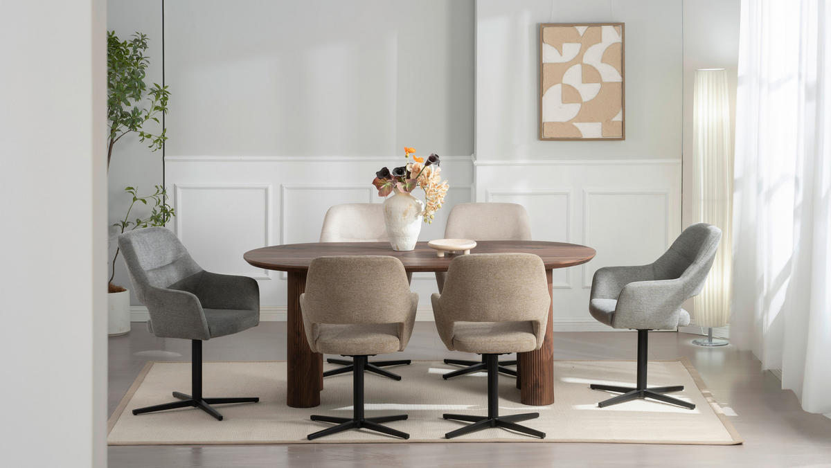 ESSTISCH in Holzwerkstoff 180/90/75 cm   - Walnussfarben, Basics, Holzwerkstoff (180/90/75cm) - Livetastic