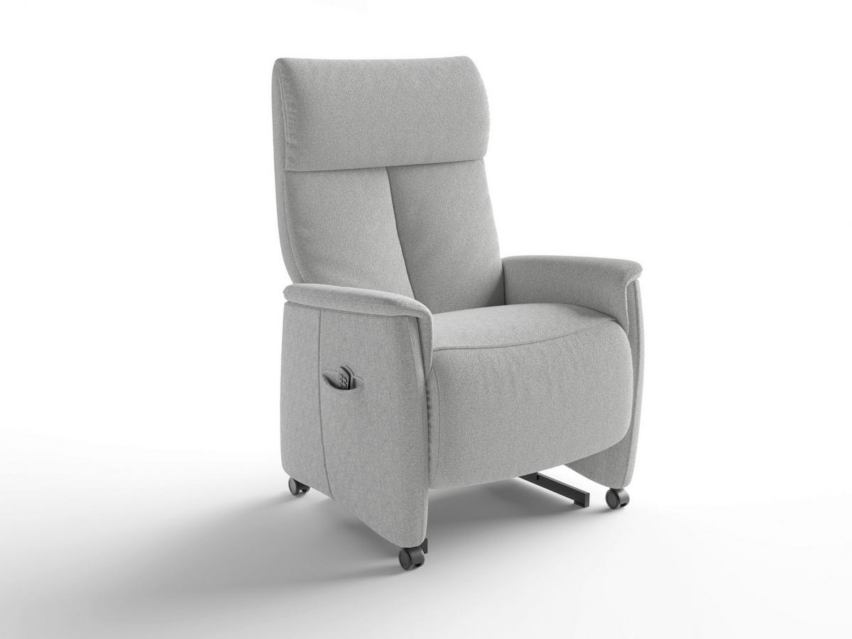 RELAXAČNÍ KŘESLO, textil, barvy stříbra - černá/barvy stříbra, Basics, textil/plast (76/114/84cm) - Sit & More