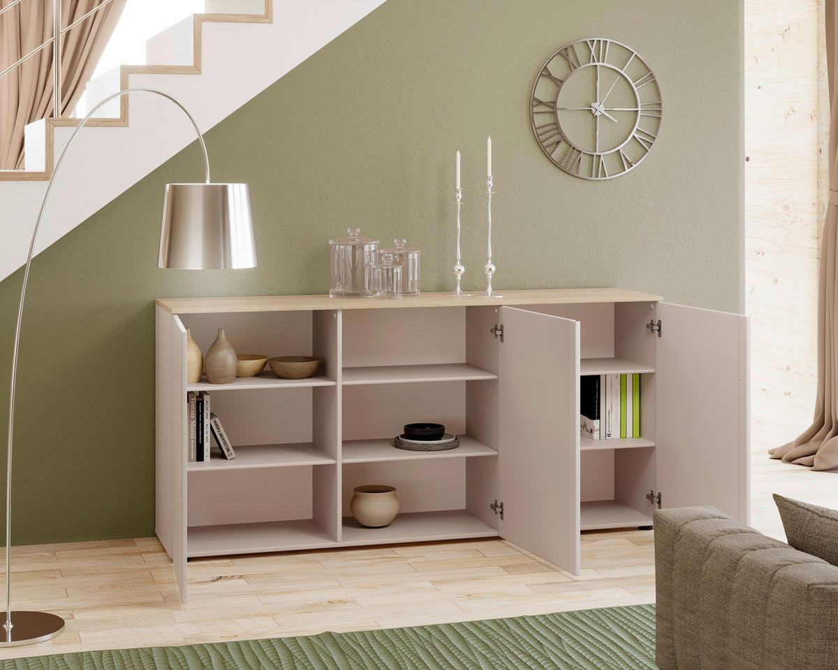 SIDEBOARD  181,7/89/43 cm  - svart/kashmir, Design, metall/trämaterial (181,7/89/43cm) - Voleo