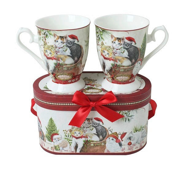 KAFFEEBECHER  320 ml   - Multicolor, LIFESTYLE, Karton/Keramik (8,5/10,7cm) - X-Mas