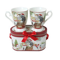 KAFFEEBECHER  320 ml   - Multicolor, LIFESTYLE, Karton/Keramik (8,5/10,7cm) - X-Mas
