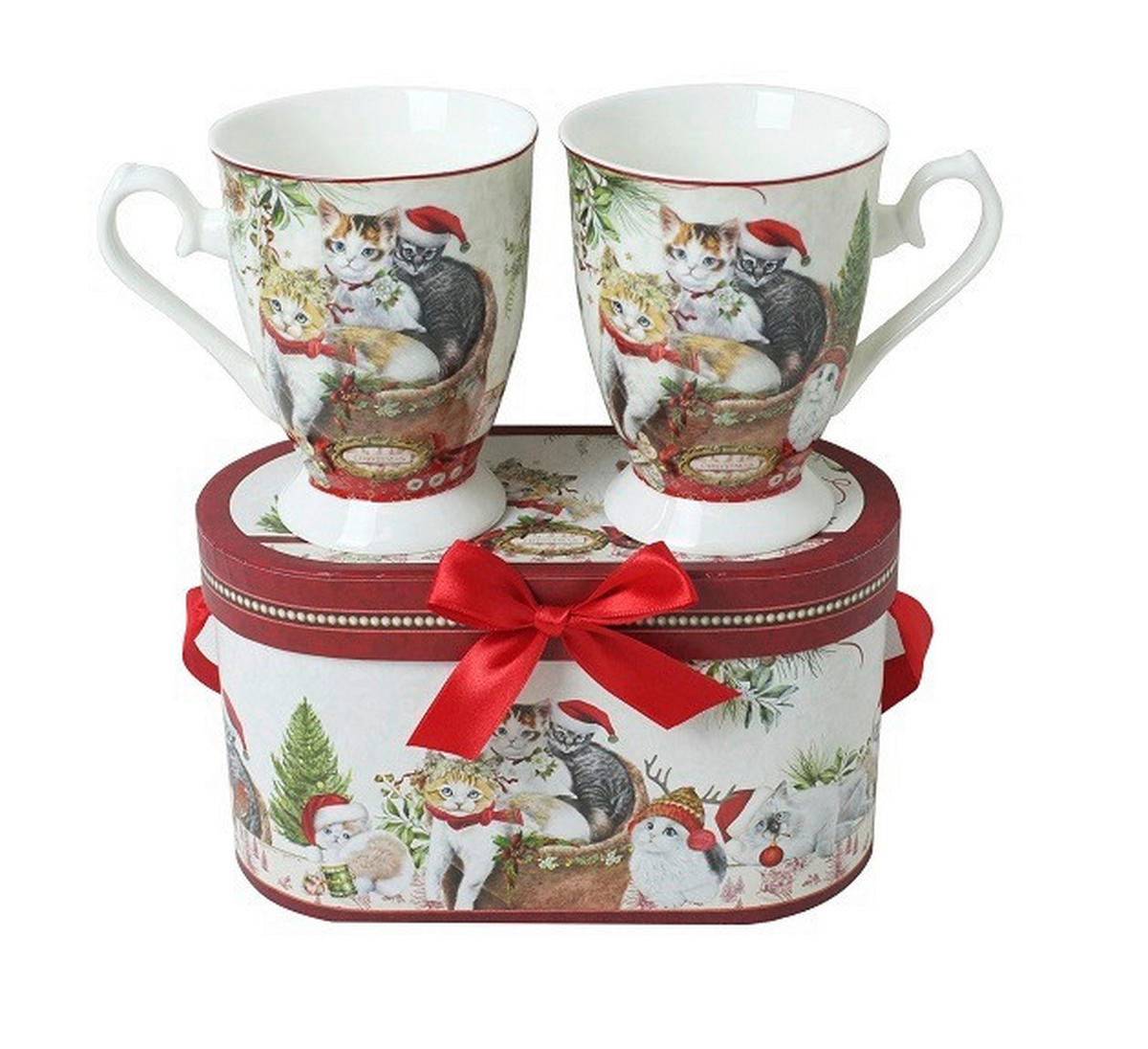 KAFFEEBECHER  320 ml   - Multicolor, LIFESTYLE, Karton/Keramik (8,5/10,7cm) - X-Mas
