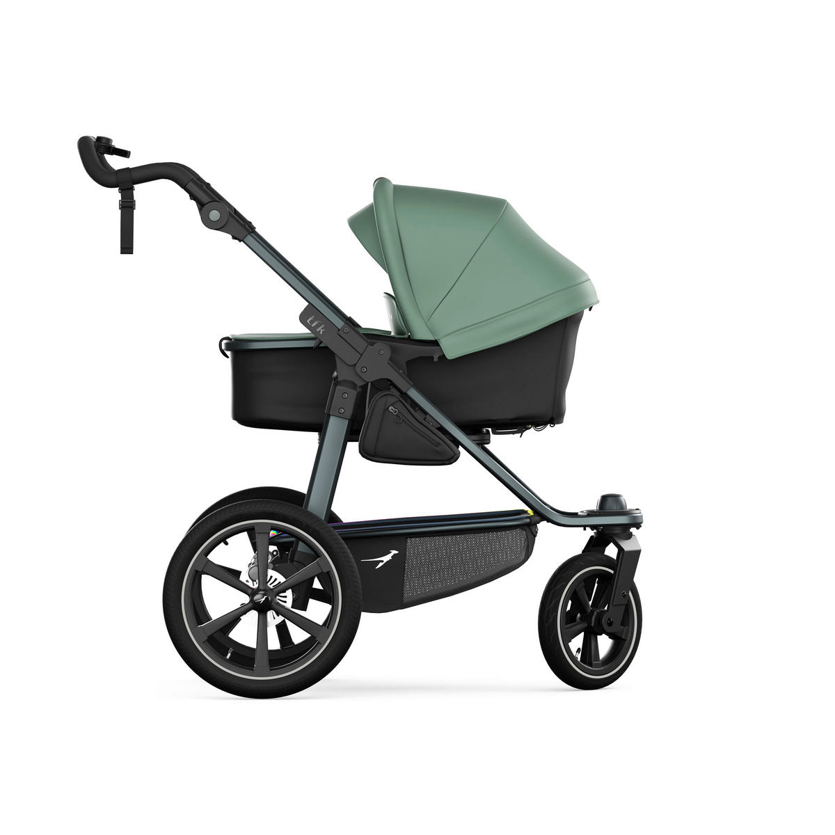 KOMBIKINDERWAGEN  tfk pro 2-in-1 Kombikinderwagen  olive  - Anthrazit/Olivgrün, Basics, Textil/Metall (66/118/110cm) - TFK