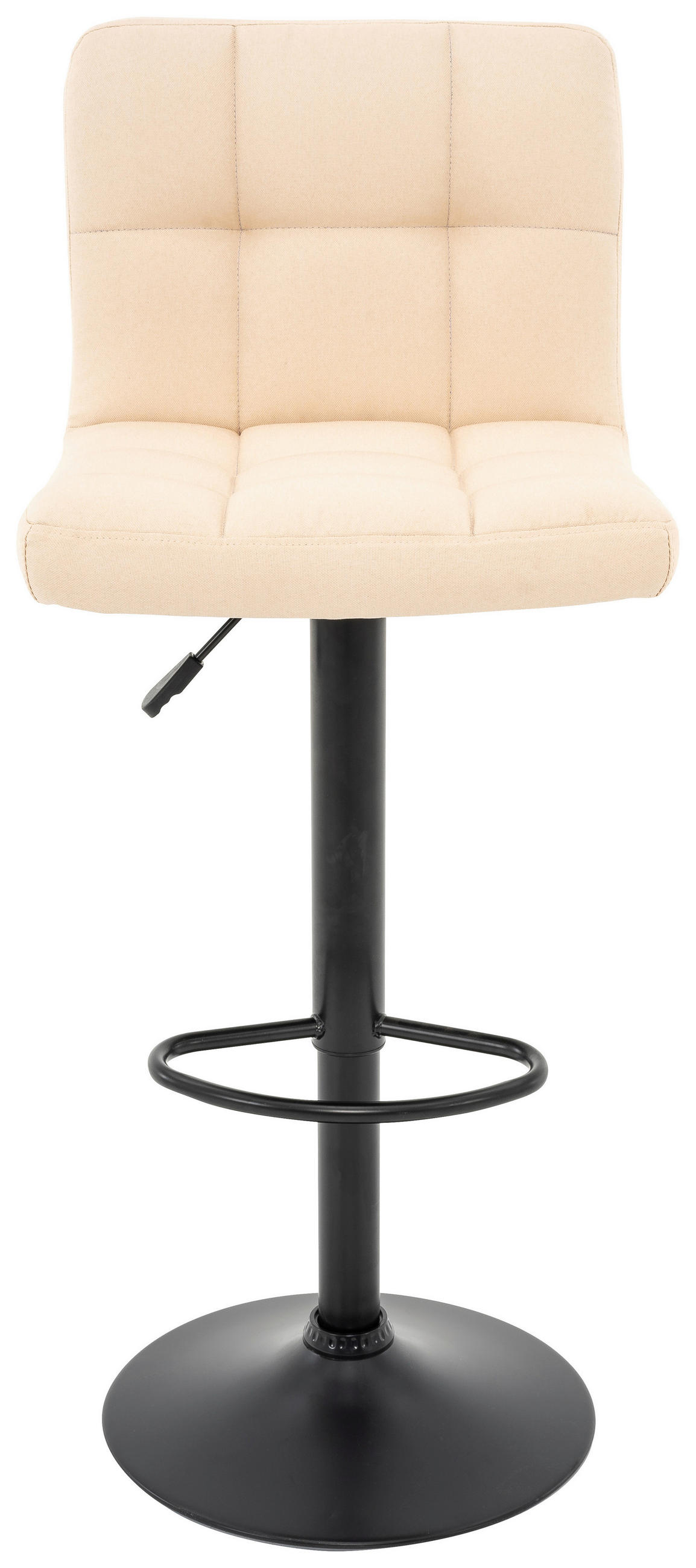 BARHOCKER in Metall, Textil Schwarz, Beige  - Beige/Schwarz, Basics, Textil/Metall (45/92/48cm) - Livetastic