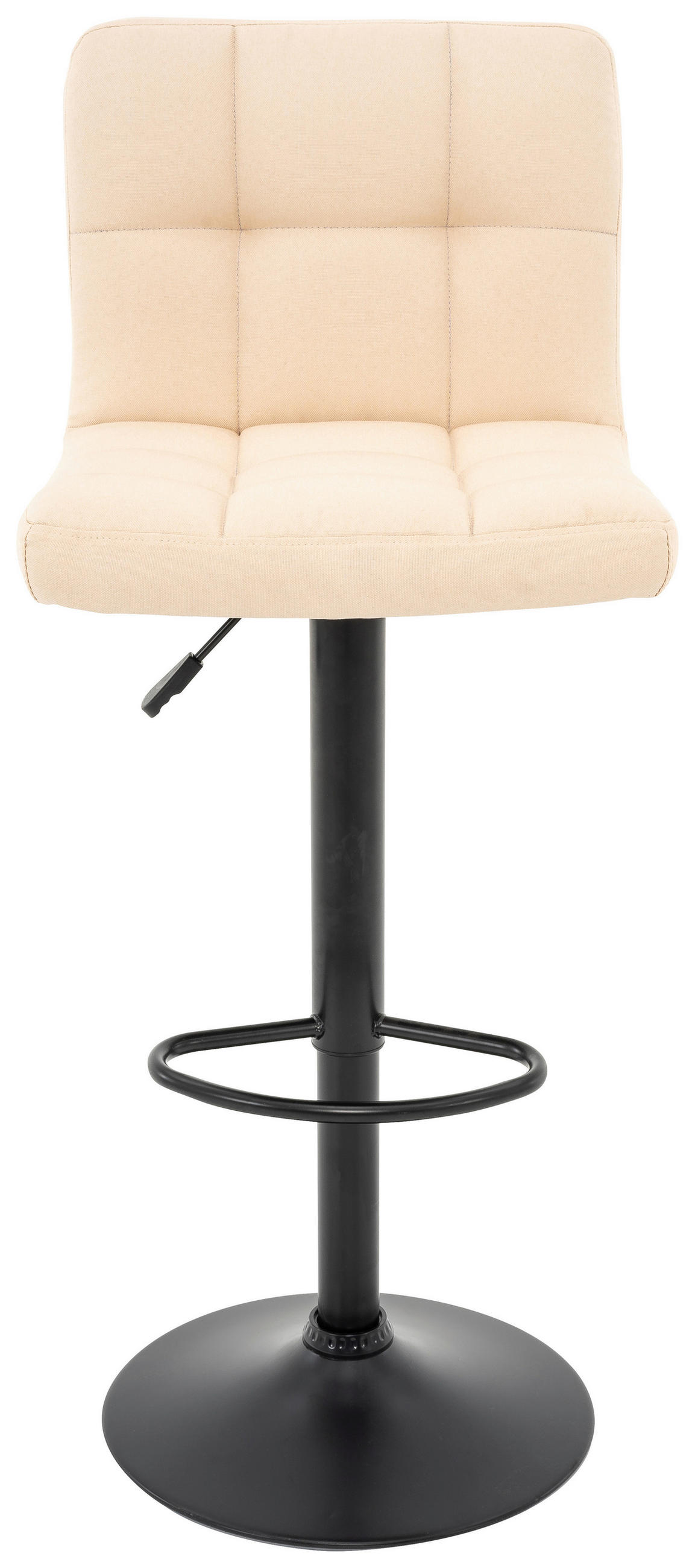 BARHOCKER in Metall, Textil Schwarz, Beige  - Beige/Schwarz, Basics, Textil/Metall (45/92/48cm) - Livetastic