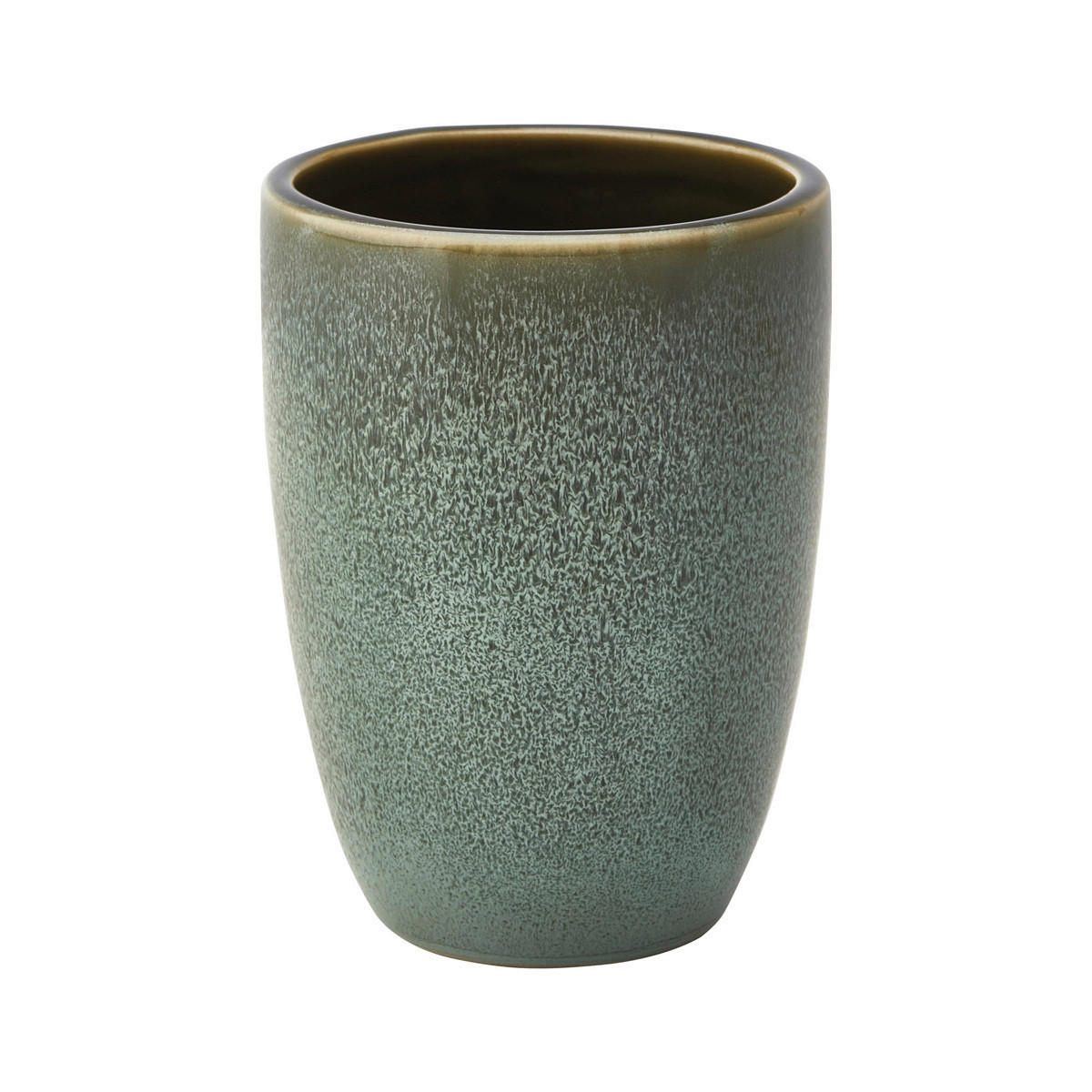 ZAHNBÜRSTENHALTER Keramik  - Goldfarben/Grün, Trend, Keramik (7,5/14/10cm) - Aquanova