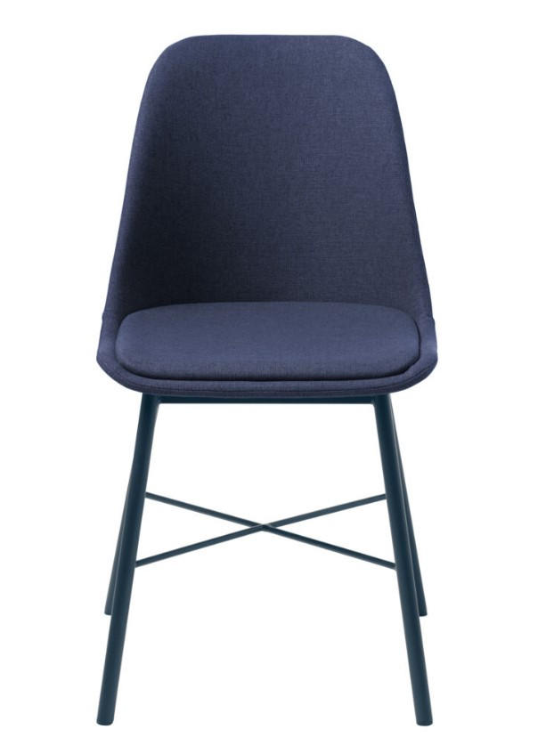 STOL  - blå/svart, Design, metall/textil (47/84/54cm) - Best Price