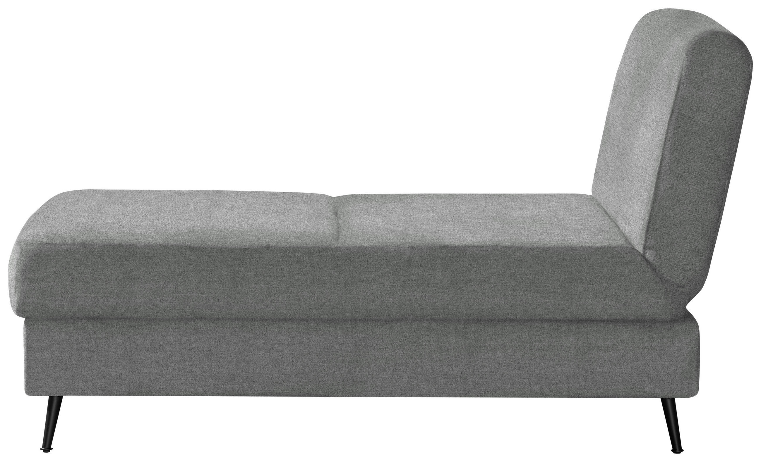SCHLAFSOFA in Flachgewebe Hellgrau  - Hellgrau/Schwarz, Modern, Textil/Metall (205/90/92cm) - Novel